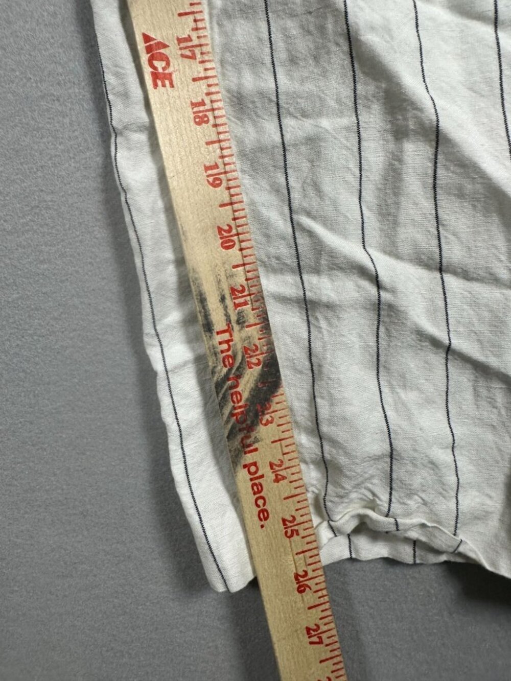Loft Womens High-Rise Striped Wide-Leg Trousers 10 White Gray Linen Casual Offic - Picture 9 of 9